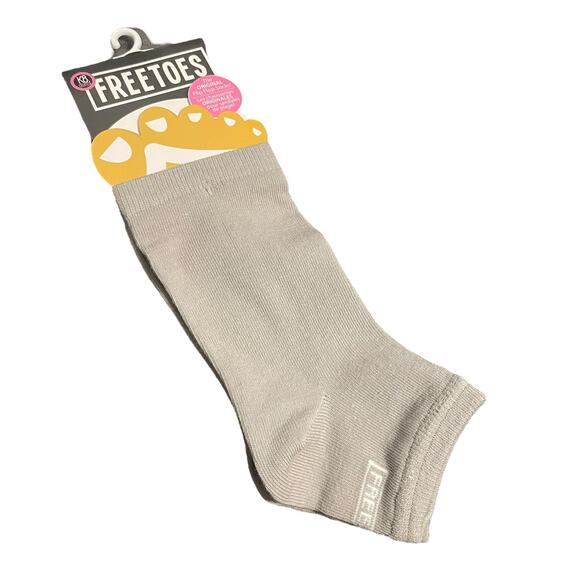 Freetoes Toeless Socks Flip Flop Pedicure Yoga Exercise Travel Gray New One Size - Picture 10 of 11